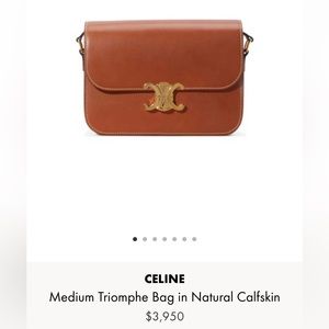Celine Medium Triomphe Bag in Tan
